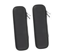 GOOHOCHY 2pcs Travel Toothbrush Case with Breathable Mesh Pocket Durable Eva Hard Shell Holder for Electric Toothbrush and Toothpaste Storage Black Small for Travel and Everyday Use