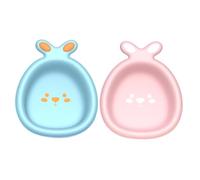 GOOHOCHY 2pcs Washbasin Thickened Cartoon Rabbit Design Multi-use Tub for Face Mouth Foot Cleaning and Outdoor Travel Bathing Bowl for Fruit Storage