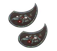 GOOHOCHY 2pcs Waterdrop-shaped Anti-scratching Guitar Pickguard for 39-41 Inch Acoustic Guitars Floral Design Protective Plate for Musician