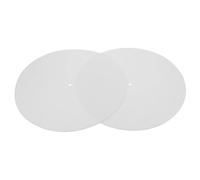 GOOHOCHY 2pcs White Felt Turntable Mats Record Player Slipmats Easy to Install and Sturdy for Vinyl Records Home Dj Accessories