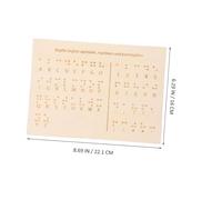 GOOHOCHY 2pcs Wooden Braille Alphabet Board Raised Carved Dots Educational Tool for Learning and Practicing Braille Letters and Numbers Portable Lightweight Teaching Aid for Visually