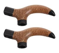 GOOHOCHY 2pcs Wooden Trekking Pole Handle Grip Replacement for Walking Stick with Shock Reduction and Support for Hands and Wrists, Suitable for Outdoor Activities and Uneven Surfaces