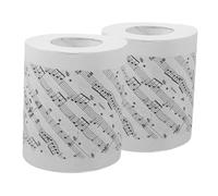 GOOHOCHY 2rolls Musical Note Printed Toilet Paper Bulk Pack Soft Reliable Artistic Charm for Home Office Decorative