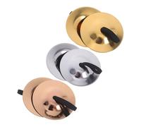 GOOHOCHY 3 Pairs Finger Cymbals Hand Bells Percussion for Group Play Lightweight Brass Zills for Belly Dance Orff Music Teaching Rhythm Development Suitable for Parties and Festivals