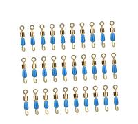 GOOHOCHY 30 PC Tangle Silica Gel Fishing Line Stops Durable Blue Buoy Accessories for Deep Drop Rigs Night Fishing Pool Stream Lake River Saltwater