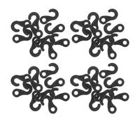 GOOHOCHY 300pcs Black Plastic Rv Awning Tent Hooks for Rope and Strap Hanging, Outdoor Camping Canopy Light Hooks, Caravan Tent Accessories for String Lights and Awning