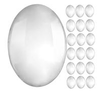 GOOHOCHY 30pcs Clear Glass Nail Color Display Beads for Manicure Color Showing Transparent Nail Polish Presentation Cards for Salon Use and Art Practice