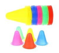 GOOHOCHY 30pcs Pe Training Marker Cones for Roller Skating and Football, Agility and Skating Skill, Colourful Cones for Outdoor Activities and Games at Parties and Events