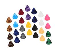 GOOHOCHY 30Pcs Reusable Guitar Picks Durable Guitar Picks for Acoustic Electric Instruments Ergonomic Design for Material Unique Decorative Colors