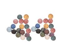 GOOHOCHY 33pcs Volcanic Stone Lava Beads No-hole Aroma Diffuser Stones for Essential Oil Fragrance Diffusing Slow Release Scent for Car Office Home Natural Lava Gravel Decoration