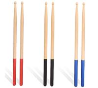 GOOHOCHY 3pairs Maple Drumsticks Lightweight Percussion Instruments for Boys and Girls and Adults for Music