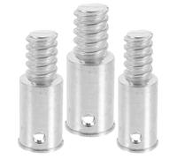 GOOHOCHY 3pcs Aluminum Alloy Broom Handle Threaded Tips with American Thread Design, Firm Material and Quick Secure Connection, Suitable for Metal Pole Mop Handles in Household Cleaning
