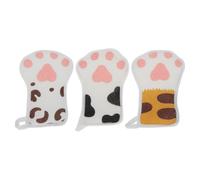 GOOHOCHY 3pcs Bath Scrubber Gloves Bear Claw Shape Soft Polyester and Sponge Exfoliating Dirt for Bathing at Home Gentle and Skin-Friendly Bath Accessories
