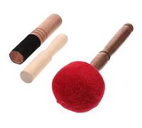 GOOHOCHY 3pcs Buddhist Sound Bowl Accessories Singing Bowl Stick Yoga Bell Rod Striker Meditation Stick Healing Music Instrument