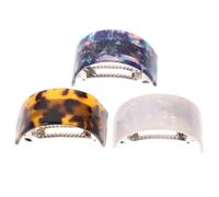 GOOHOCHY 3pcs Celestial Pattern Tortoise Shell Hairpin Fashion Hairpins Semicircle Clips Hair Spring Clips for Women Headdress Light for Daily Use Party