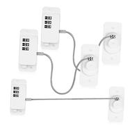 GOOHOCHY 3pcs Coded Fridge Locks with Steel Wire No-Drill Installation Refrigerator Drawer Cabinet Lock Safety Window for Home Use