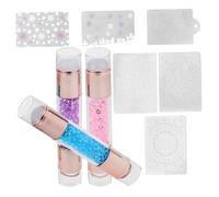 GOOHOCHY 3pcs Dual-ended Silicone Nail Stamper Kit Colorful Manicure Stamping Tool for Nail Art DIY Creative Designs for Beginners and Professionals Random Color
