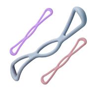 GOOHOCHY 3Pcs Elastic Resistance Bands for Workout Durable Stretching Fitness Bands for Yoga Strength Training Full Body Exercise Creative Shape with Elasticity Pink