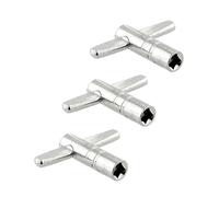 GOOHOCHY 3pcs Metal Drum Keys for Easy Adjustments Standard Tuning Tool for Drums and Percussion Metal Construction Fits Lugs