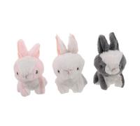 GOOHOCHY 3pcs Mini Plush Bunny Keychains Soft Rabbit Purse Charms Backpack Accessories for Boys Birthday Party Stocking Stuffers and Home Decoration