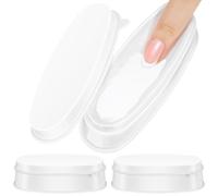 GOOHOCHY 3pcs Plastic Nail Dip Powder Trays White Storage Boxes for Nails Easy to Dry Feature for Home Use and Do It Yourself French Manicure