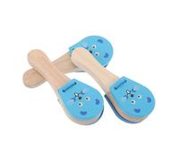 GOOHOCHY 3pcs Wooden Castanets Musical with Mouse Pattern Lightweight Ergonomic Design for Small Hands Early Education Orff Percussion Instruments for Parent Interaction and Fine Motor