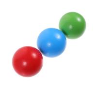 GOOHOCHY 3pcs Wooden Croquet Balls Set Outdoor Game Accessories for Backyard Lawn Sports Teamwork and Active Play with Red Blue Green