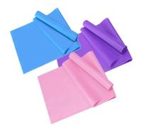 GOOHOCHY 3Pcs Yoga Stretch Belts Elastic Resistance Loop Bands for Fitness Pilates Dance Home Training Non-slip Grip Blue Pink Purple