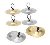 GOOHOCHY 4 Pair Mini Drum Cymbals Finger Cymbals Musical Instrument for Belly Dancing Rhythm Maker Hand Percussion Dancer