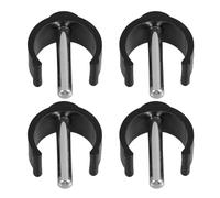 GOOHOCHY 4 Pcs C-Shape Latch Clamp Cane Securing Clamp Non-Slip Adjustable Buckle Clips Providing Stability and Support Tool-Free Assembly for Walkers and Shower Chairs Black Plastic