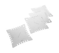 GOOHOCHY 4 Pcs Stainless Steel Guitar Measuring Ruler Set with Notched Radius Gauge for Fingerboard Radius String Action Bridge Height Fret Slot Depth Luthier Tool for Electric Acoustic