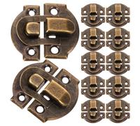 GOOHOCHY 40pcs Antique Style Iron Hasp Latch for Suitcase and Trunk with Secure Locking Functionality and Easy Installation, Vintage Design Appeal for Cabinet Retro Locks and Luggage
