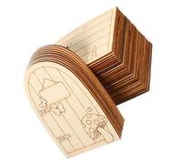 GOOHOCHY 45pcs Unpainted Wooden Fairy Doors for Wall Decor Miniature Garden Windows and Mushroom Styles Creative DIY Craft Sturdy Natural Wood Fairy House Accessories for Home and Garden
