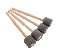GOOHOCHY 4pcs Big Drumstick Drum Mallet Stick Wood Handle for Bass Drum Percussion Instrument Accessories for Drumstick Usage