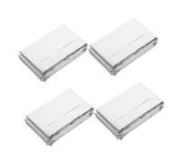 GOOHOCHY 4pcs Camping Accessories for Tent Fleece Blanket Aluminum Foil Emergency Blanket