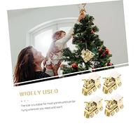 GOOHOCHY 4pcs Cartoon Train Shaped Christmas Tree Ornaments Lightweight Plastic Xmas Pendants Decorative Hanging Decorations for Party Supplies Home Hotel Bar
