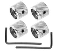 GOOHOCHY 4pcs Control Knobs with Wrench for Electric Bass Guitar Metal Volume Tone Speed Potentiometer Replacement for Musicians Stylish Shaft Guitar String Knobs
