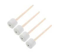 GOOHOCHY 4pcs Felt Head Drumsticks Wooden Handle Timpani Mallets Bass Drum Percussion Accessory for Marching Band Performance