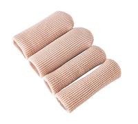 GOOHOCHY 4pcs Gel Toe separators Pinky Toe Protectors Silicone Cover Nylon Toe Thumb Cover Sleeves Toe Sleeve Protectors Toe caps Big Toe Protectors Silicone Gel Closed Hood