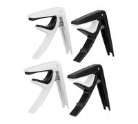 GOOHOCHY 4pcs Guitar Capos with Stable Pressure and High Elastic Spring Plastic Clip for Acoustic Electric Ukulele Suitable for Beginners and Professionals