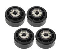 GOOHOCHY 4pcs Gym Equipment Roller Wheels with 360° Smooth Swivel Plastic Casters for Treadmill and Exercise Bike, 74x34mm Universal Replacement Fitness Machine Transport Wheels