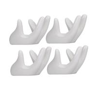 GOOHOCHY 4Pcs Hand Shaped Ceramic Stands for Ocarina Portable Ocarina Supply with Space Saving Design Durable and Stable Hold for Instruments
