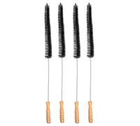 GOOHOCHY 4pcs Long Handle Dryer Cleaning Brush Set for Laundry Machine Drum and Duct Cleaning Wooden Handle Multifunctional