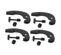 GOOHOCHY 4pcs Metal Violin Fine Tuners String Adjuster Pegs for Cello with Integrated Black Knob and Hook Precise Replacement Parts for String Instruments