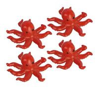 GOOHOCHY 4pcs Mini Realistic Octopus Models, Plastic Artificial Marine Animals for Desktop Home Decor, Educational Octopus Cognitive Props Suitable and Ocean Lovers