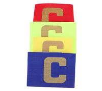 GOOHOCHY 4pcs Nylon Captains Armbands for Football Team Leaders Elastic Anti-slip Sports Arm Bands for Adults for Soccer Basketball Training Matches