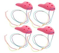 GOOHOCHY 4pcs Plastic Ocarina Mini Ocarina Easy Instrument Practice for Beginner Boy Girl Music Instrument Performance