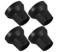 GOOHOCHY 4pcs Quad Cane Tips Inner Rubber Non-slip Walking Cane Base Replacement Chair Leg Caps for Elderly Stability and Floor Protection