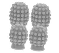 GOOHOCHY 4pcs Silicone Drumstick Tips Drum Stick Mute Caps Gray Drum Accessories for Practice and Silent Playing, Compatible with 7a 5a Drumsticks, Musical Instrument Dampeners