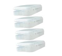 GOOHOCHY 4pcs Toothbrush Head Travel Toothbrush Holder for Electric Brush Heads Storage Case Sealed Lid